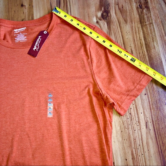 NEW Arizona Crewneck Tee Shirt XL Orange Men’s - Picture 7 of 13